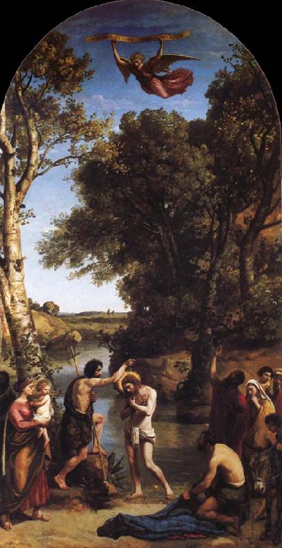 Corot Camille The Baptism of Christ Norge oil painting art